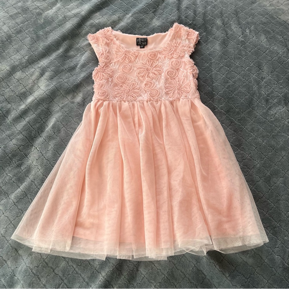 Girls' Pink‎ Floral Dress
